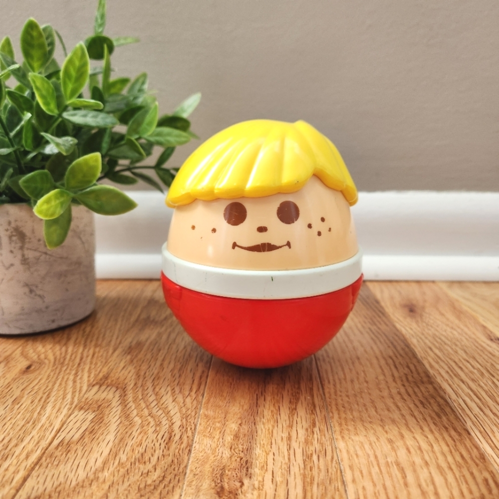 Vintage Little Tikes Jumbo Weeble Wobble Chime Ball Figure